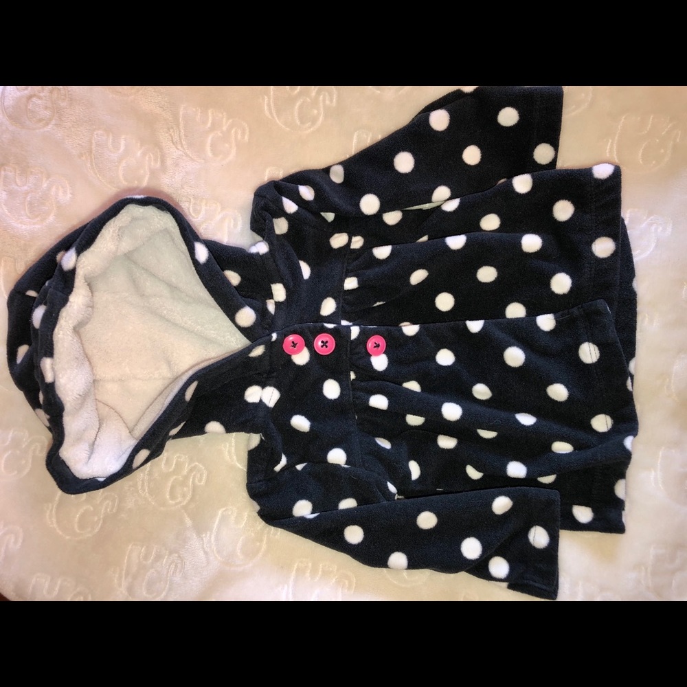 Carter’s Black and White Polka Dot Fleece Jacket